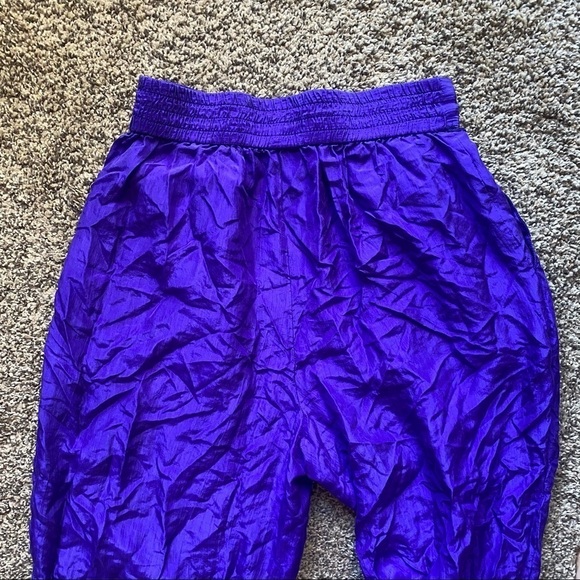 Vintage Silk Purple Pants Sz Medium - Picture 7 of 8